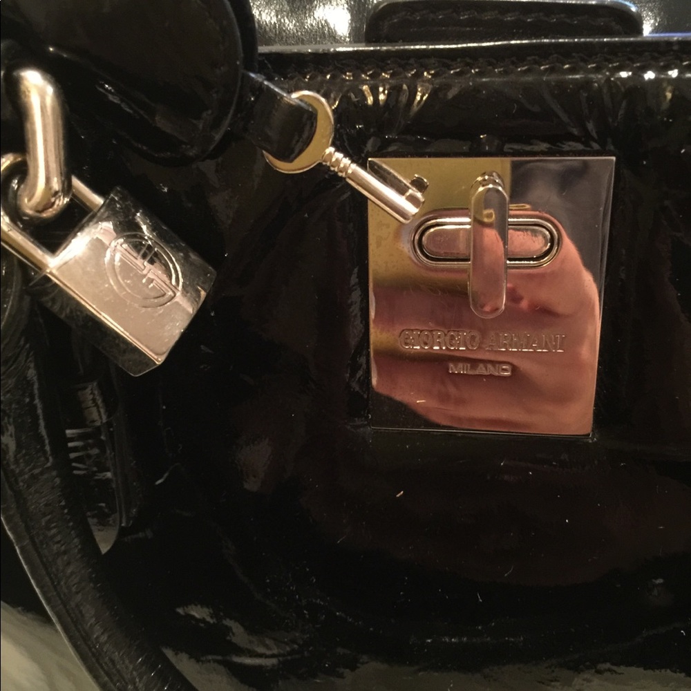 Giorgio Armani Black Patten Leather View 3